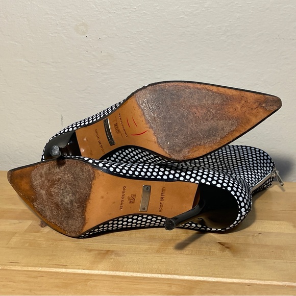 Nicole Miller couture Polka Dot Ankle Boots - Black and White - Picture 10 of 13